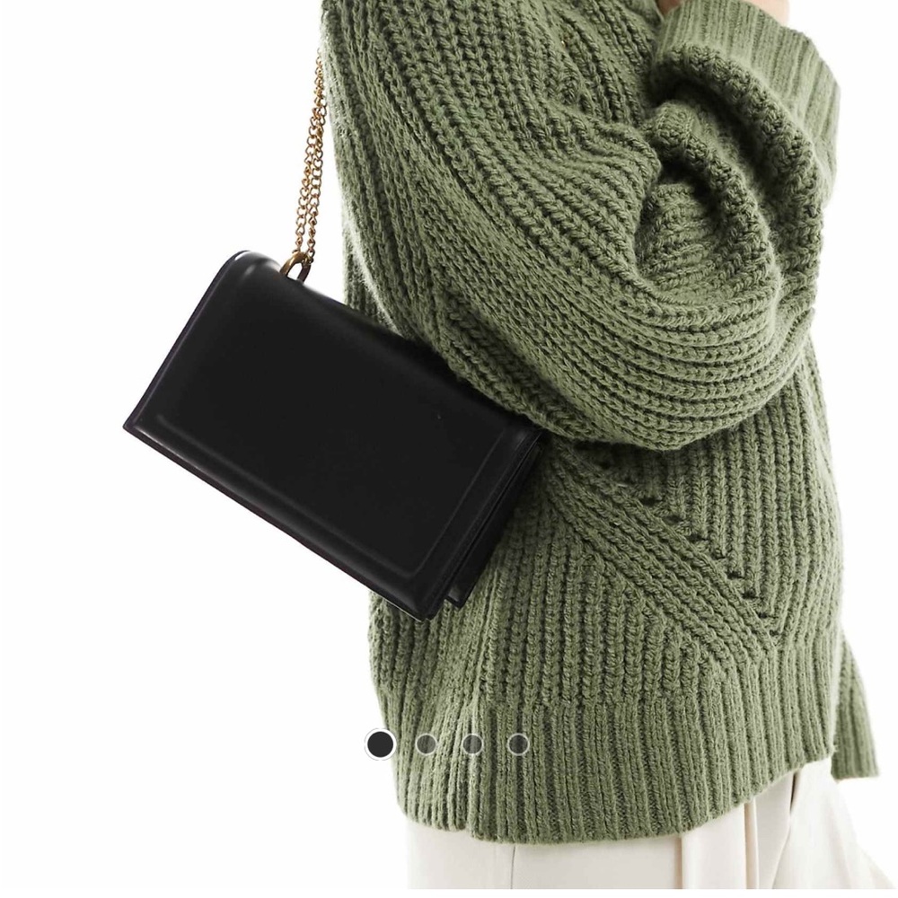 Zara Black Crossbody Bag Modern Minimalist Design